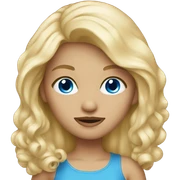 blonde girl with blue eyes sticker
