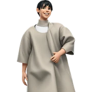 smiling boy with black hair sticker