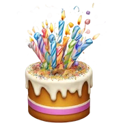 Birthday cake explosion sticker