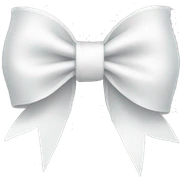 White bow sticker