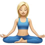Blonde girl doing yoga  sticker