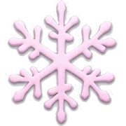 pastel pink snowflake  sticker