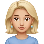 woman profile with earrings, soft colors, friendly expression sticker
