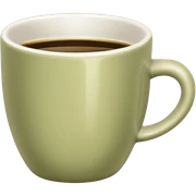 Pale olive coffee cup sticker