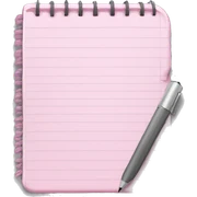 light pink notepad sticker
