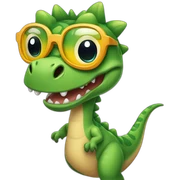 dinosaurio con lentes de sol sticker