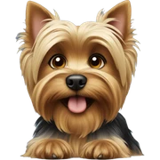 Yorkshire terrier gives a paw  sticker