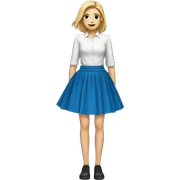 blue skirt sticker