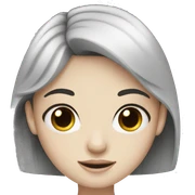Pale skin girl with black hair  sticker
