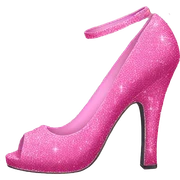 Pink glitter heel sticker