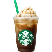 Starbuck ice coffee with ice cubes sticker