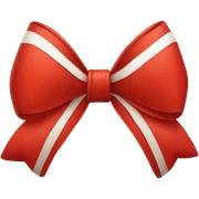 A red bow sticker