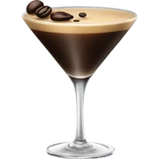 Classic espresso martini with espresso bean garnish  sticker