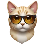 Cat with sunglasses sticker