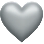 light grey heart sticker