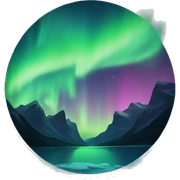 northern lights sticker