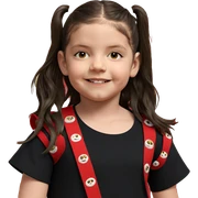 smiling girl in black shirt sticker