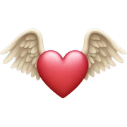 heart with angel wings sticker