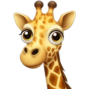 giraffe with big eyes sticker
