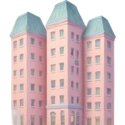 pastel buildings sticker