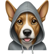 Dog with hoodie  sticker