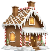 Winter gingerbread house sticker