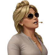 blonde girl with sunglasses and jewelry sticker