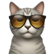 Cat with sunglasses sticker
