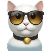 Cat with sunglasses sticker