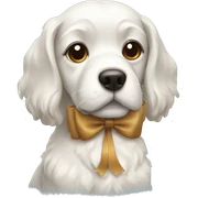 dog with bow sticker