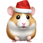 Christmas hamster sticker