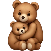 Two teddys hugging sticker