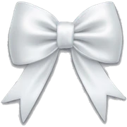 white satin bow sticker