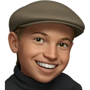boy in hat smiling sticker