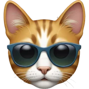 Cat with sunglasses sticker