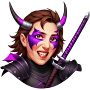 Demon-Horned Warrior sticker