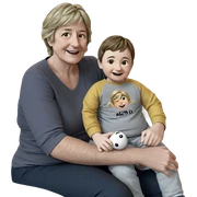 happy family moment indoors sticker