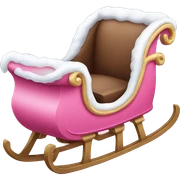 Pink sleigh sticker