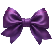 dark purple silk bow with pink delicate accents sticker
