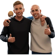 two boys sharing a moment sticker