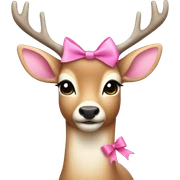 Deer with pink bow sticker