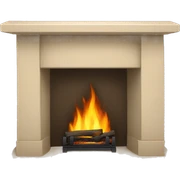 Winter beige FirePlace sticker