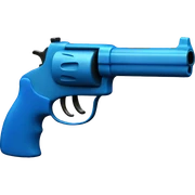 Blue gun sticker