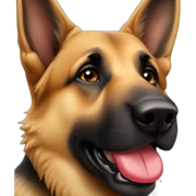 German shepherd kissing  sticker