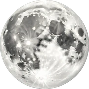 White Real Moon sticker