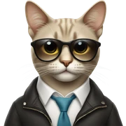 Cat with sunglasses sticker