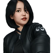 girl in leather jacket sticker