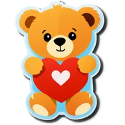 Teddy bear saying I love you mum sticker