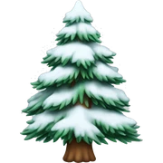 snowy pine tree sticker