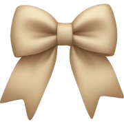 Beige bow sticker